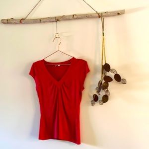 Classic red short sleeved top